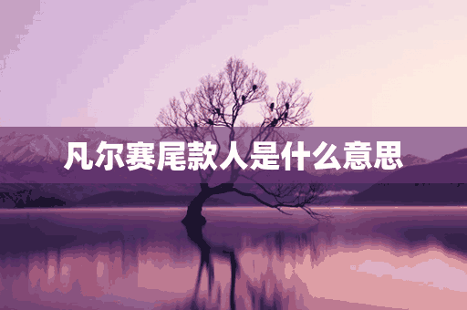 凡尔赛尾款人是什么意思